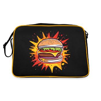 Bursting Flavor Burger - Retro Bag - black/gold - Back
