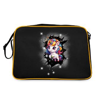 Licorne Licornes Créatures mythiques Animaux mythiques Enfant Bébé - Sac Retro - noir/or - Dos