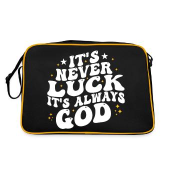 It's never luck it's always god - Sac Retro - noir/or - Dos