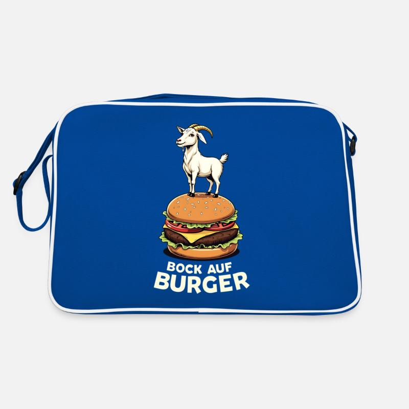 Bock Auf Burger Lustiger Burger Spruch Burger Sac Retro