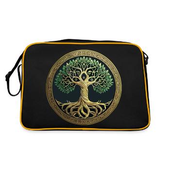 Arbre de Vie Viking Midgard Thor Valhalla - Sac Retro - noir/or - Dos