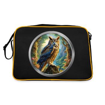 Owl Animal - 3 - Retro Bag - black/gold - Back