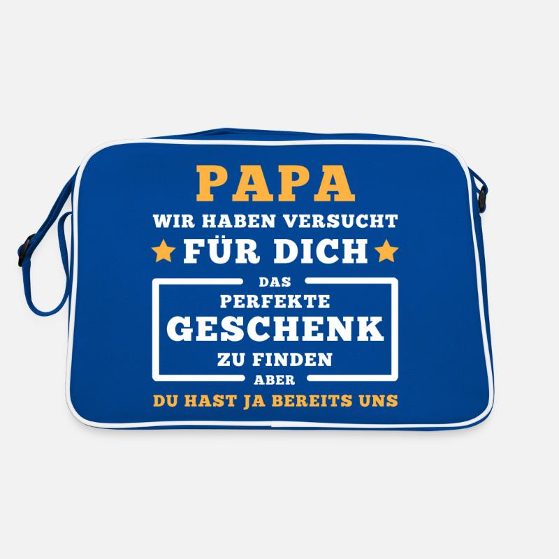 Papa Papi Vatertag. Perfekte Geschenk Deine Kinder Retro Tasche