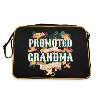 Promue Grand-mère 2025 Bientôt Mamie - Sac Retro - noir/or - Dos