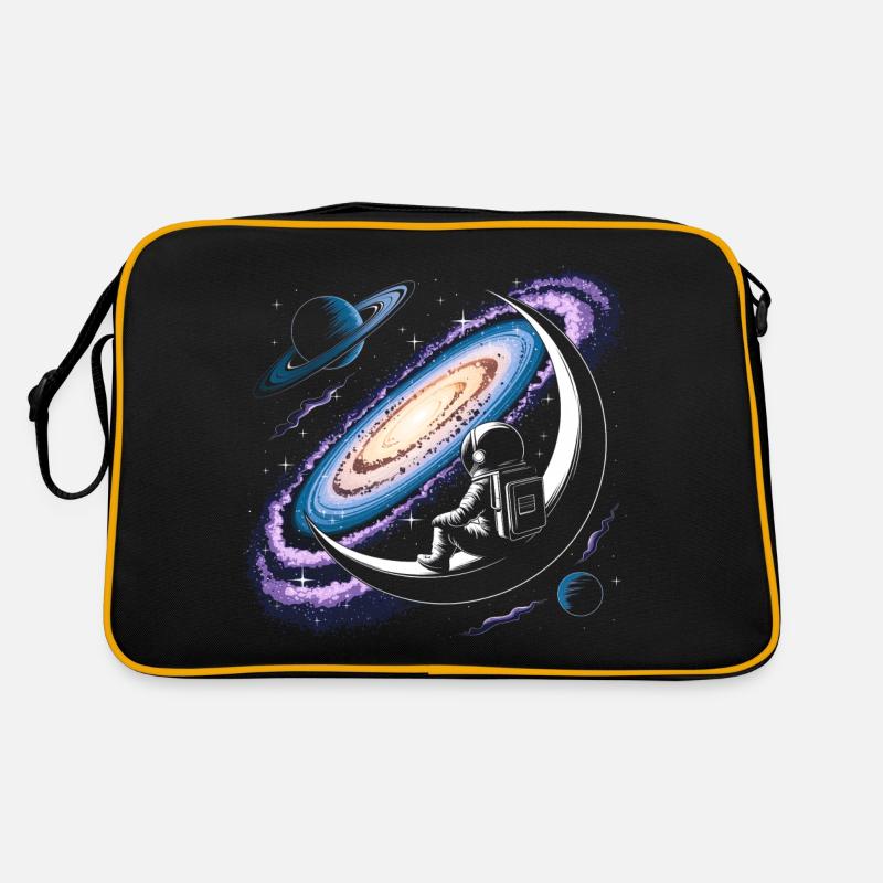 Moon Astronaut Science Space Retro Bag