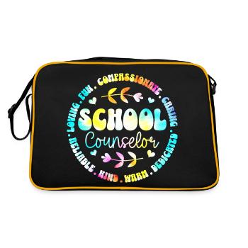 Tie Dye School Board School Counselor - Retro Bag - black/gold - Back