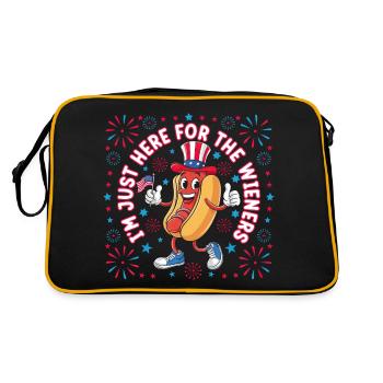 Hotdog Amérique Indépendance 4 Juillet - Sac Retro - noir/or - Dos