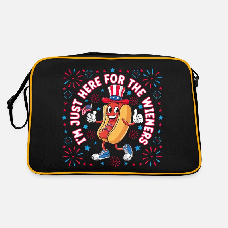 Hotdog Amerika Unabhängigkeit 4. Juli Retro Tasche