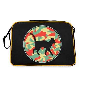 Vintage Chat Abyssin - Sac Retro - noir/or - Dos