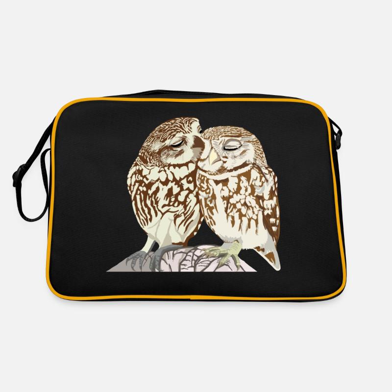 Cuddly Owls - Retro Bag - black/gold