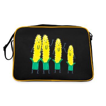 Happy Fall! Yes, it's CORN! - Retro Bag - black/gold - Back