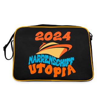 Ship of Fools Utopia, citation d’autruche - Sac Retro - noir/or - Dos