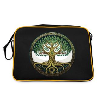 Arbre de Vie Viking Midgard Thor Valhalla - Sac Retro - noir/or - Dos