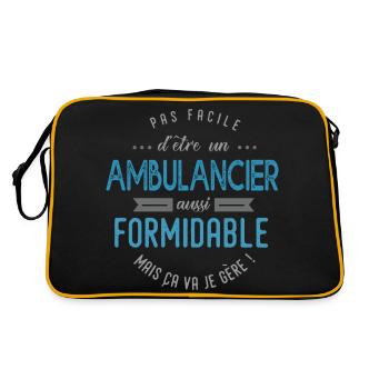Ambulancier formidable - Sac Retro - noir/or - Dos
