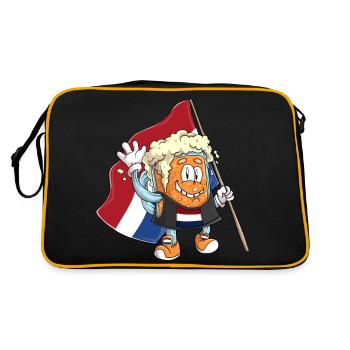 Beer fan of Netherlands - Retro Bag - black/gold - Back
