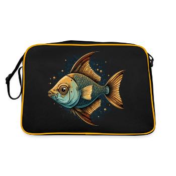 Fish in the wild - Retro Bag - black/gold - Back