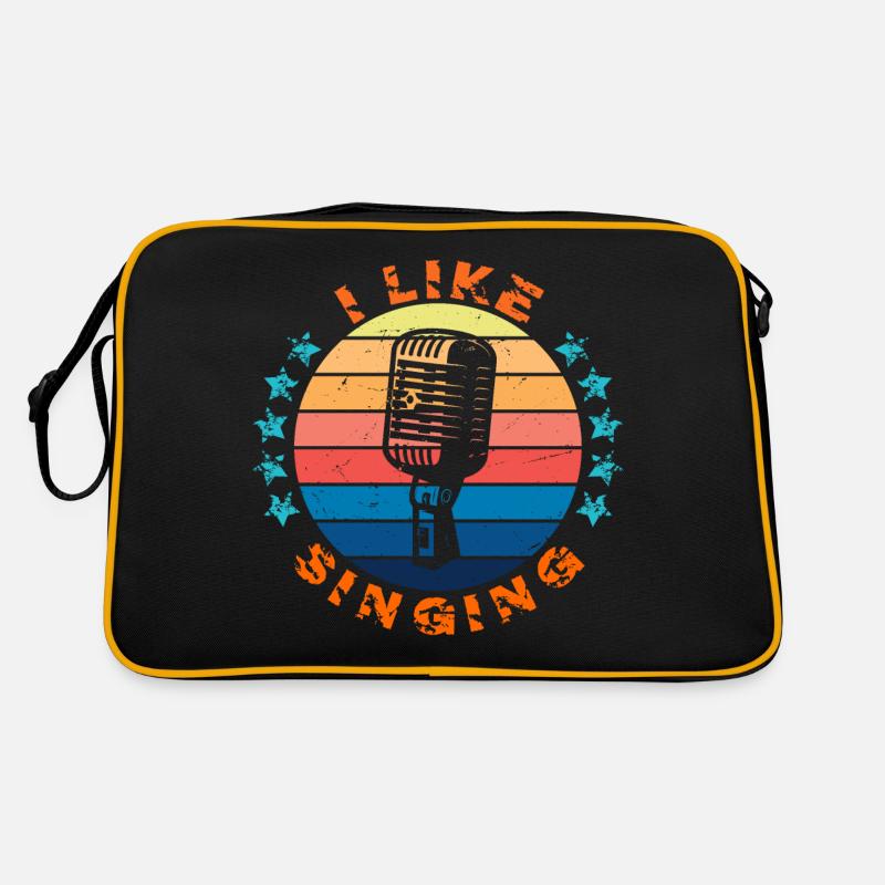 I like singing, Ich singe gerne! Retro Tasche