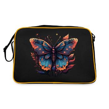 Papillon violet - Sac Retro - noir/or - Dos