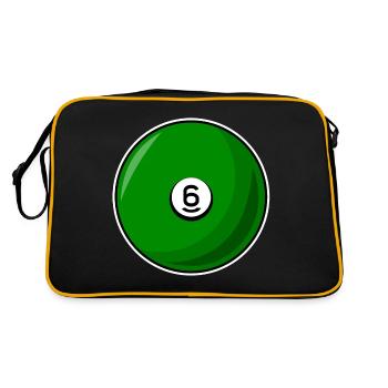 Boule de billard 6 vert Billard six - Sac Retro - noir/or - Dos