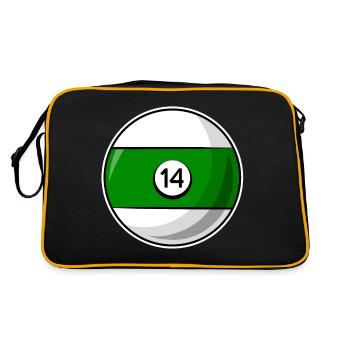 Boule de billard 14 vert Billard quatorze - Sac Retro - noir/or - Dos