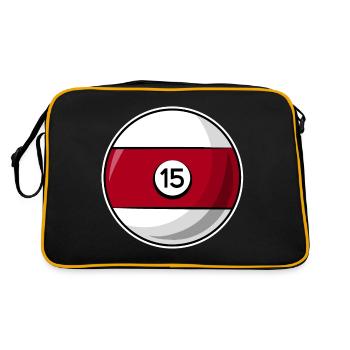 Boule de billard 15 rouge foncé Billard quinze - Sac Retro - noir/or - Dos