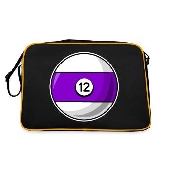 Billiard ball 12 purple Billiards twelve - Retro Bag - black/gold - Back