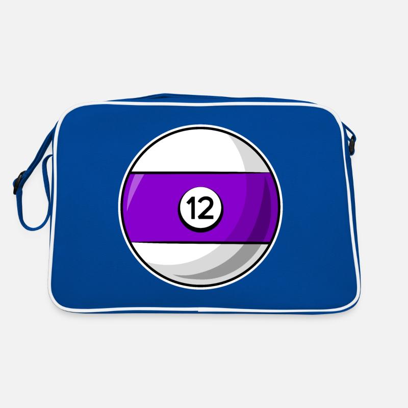 Boule de billard 12 Billard violet douze Sac Retro
