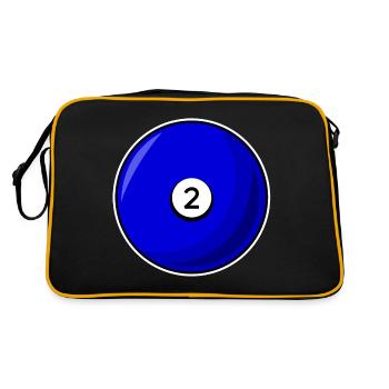 Billiard ball 2 blue Billiards two - Retro Bag - black/gold - Back