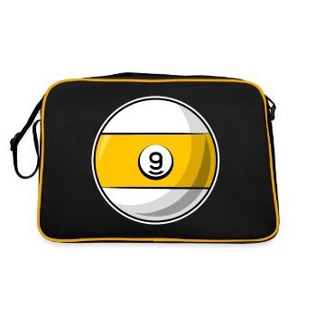 boule de billard 9 billard jaune neuf - Sac Retro - noir/or - Dos