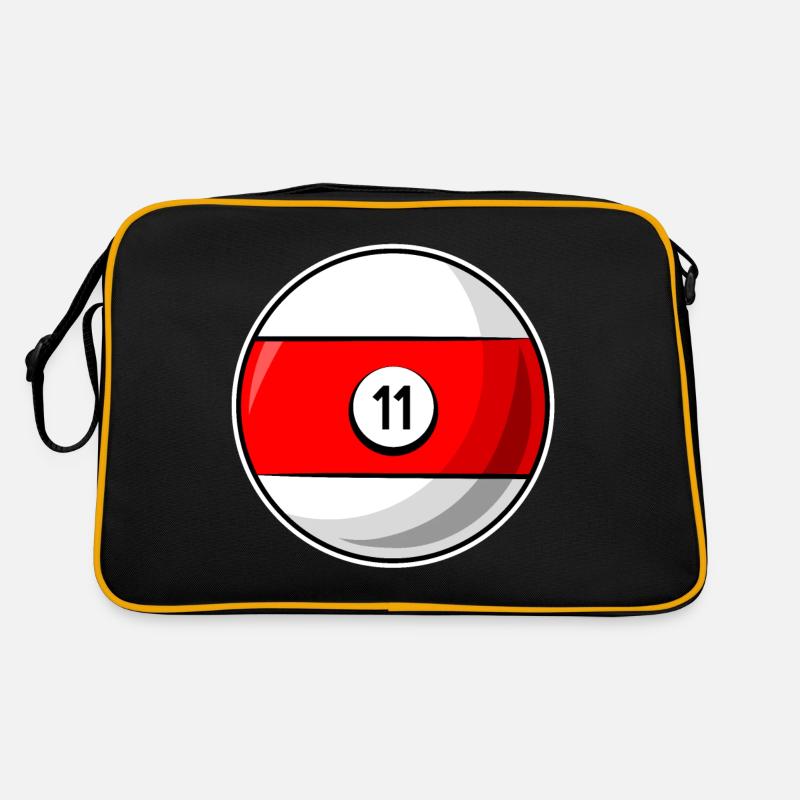 Boule de billard 11 billard rouge onze Sac Retro