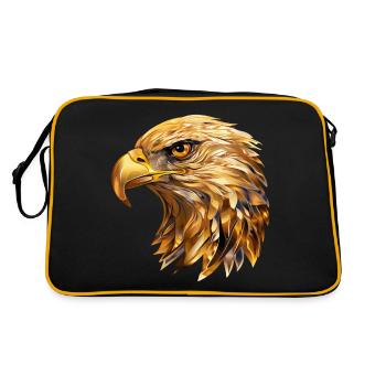 Eagle Head Gold Bird of Prey Bird Animal Nature - Sac Retro - noir/or - Dos