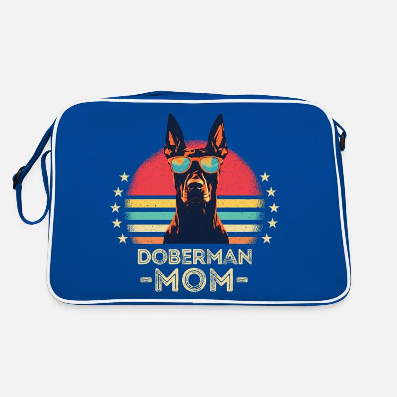 Doberman avec lunettes de soleil rétro Sac Retro