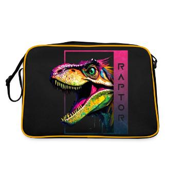 Dynamic Velociraptor - Oeuvre d’art Roaring Raptor - Sac Retro - noir/or - Dos