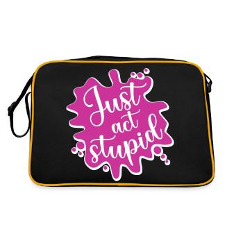 Just act stupid - Retro Bag - black/gold - Back