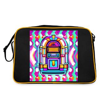 Jukebox / Automate musical / Rétro / années 50 - Sac Retro - noir/or - Dos