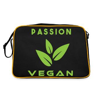 Passion, Vegan, Veganisme, Mode de vie, Environnement - Sac Retro - noir/or - Dos