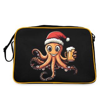 Octopus Christmas Beer - Retro Bag - black/gold - Back