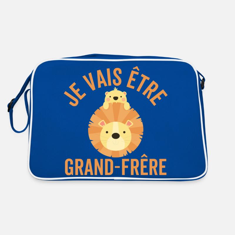 Ich werde ein großer Bruder sein Löwe großer Bruder Retro Tasche