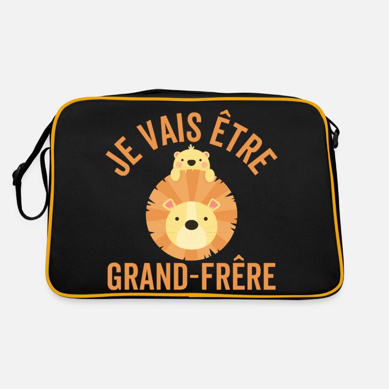 Ich werde ein großer Bruder sein Löwe großer Bruder Retro Tasche