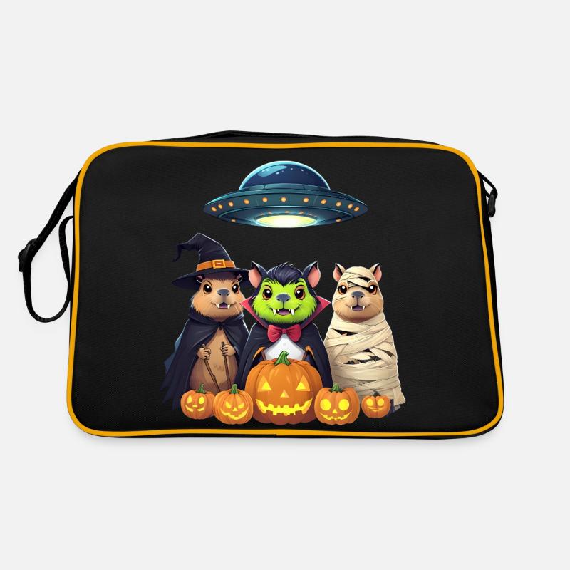Halloween Capybara Hamster Ghost Gift Idea Retro Bag