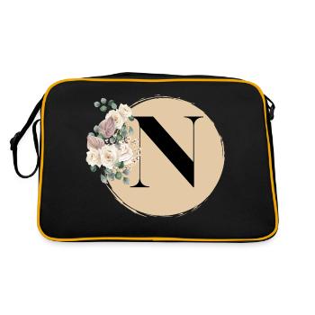 letter N - Retro Bag - black/gold - Back