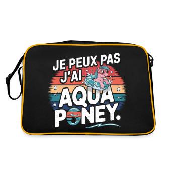 J peux pas j ai Aqua poney - Sac Retro - noir/or - Dos