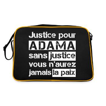 Justice pour ADAMA, Justice pour Adama Traore - Sac Retro - noir/or - Dos