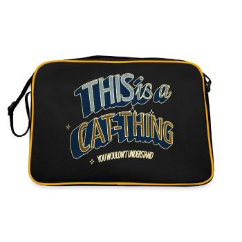 birthday present idea mammal pet lover black - Retro Tasche - Schwarz/Gold - Hinten