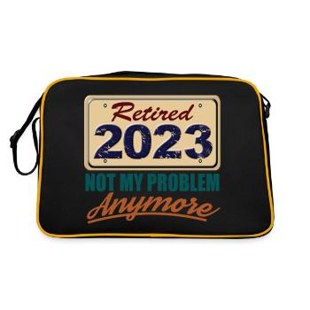 Retraité 2023 Pas mon problème Plus de retraite amusante - Sac Retro - noir/or - Dos