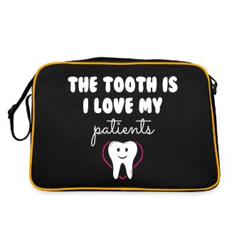 The Tooth I Love My Patients - Retro Bag - black/gold - Back