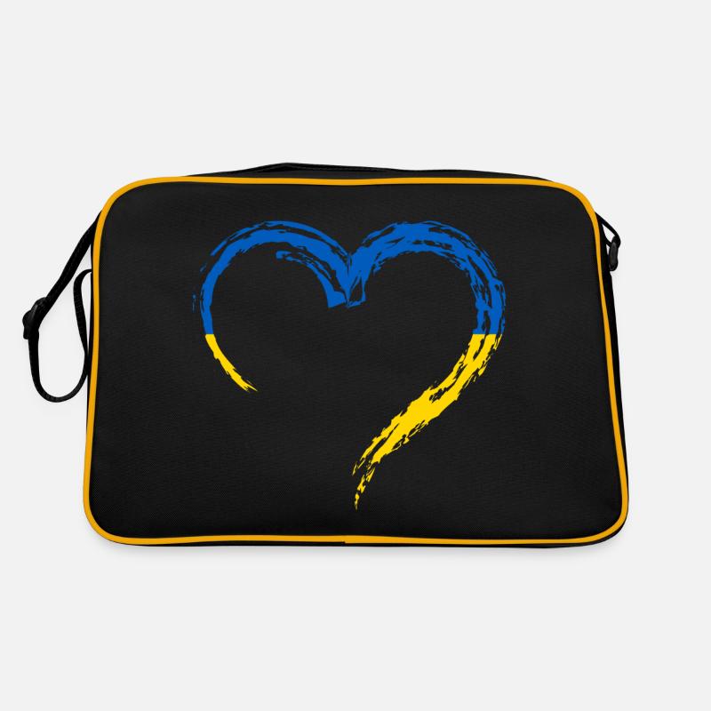 Ukraine Herz Retro Tasche