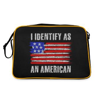 I Identify as an American, No Identity Politics - Retro Bag - black/gold - Back