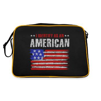 Je m’identifie comme un Américain - Sac Retro - noir/or - Dos