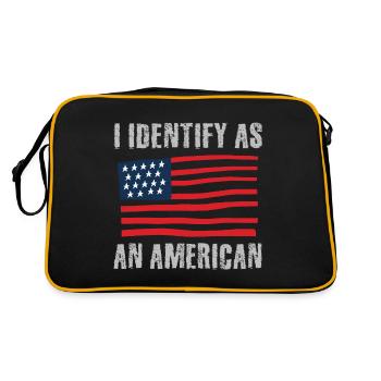 I Identify as an American, No Identity Politics - Retro Bag - black/gold - Back